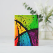 明ファンキーるい抽象芸術ア絵画ート ポストカード (スタンド正面)