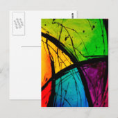 明ファンキーるい抽象芸術ア絵画ート ポストカード (正面/裏面)