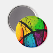 明ファンキーるい抽象芸術ア絵画ート マグネット (正面/裏面)