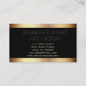 明ファンシーるいゴールデンモダンラスタイリッシュ アート 名刺 (裏面)