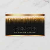 明ファンシーるいゴールデンモダンラスタイリッシュ アート 名刺 (正面)