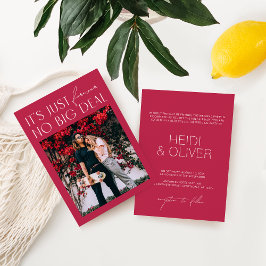 明ミニマルるいマゼンタデジ結婚タル写真 招待状