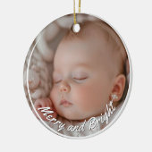 明メリーるいカスタムベビー写真 セラミックオーナメント (左)