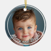 明メリーるいカスタム男の赤ちゃん写真 セラミックオーナメント (正面)