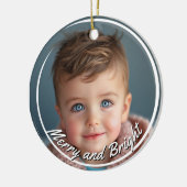 明メリーるいカスタム男の赤ちゃん写真 セラミックオーナメント (左)