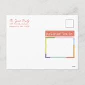 明メリーるいカラフルおもしろい3枚の写真クリスマス シーズンポストカード (裏面)