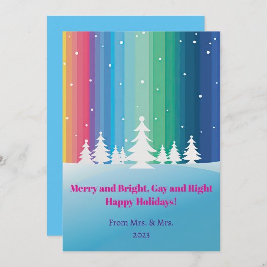 明メリーるいゲイと右 – ハッピーホリデー! シーズンカード (正面/裏面)