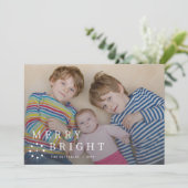 明メリーるいシンプル写真のミニマルクリスマス シーズンカード (スタンド正面)