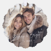 明メリーるいスクリプトphoto lightバラtaupe オーナメントカード (正面)