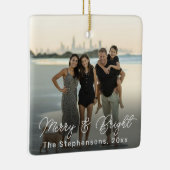 明メリーるいタイポグラフィカスタム写真家族 セラミックオーナメント (右)