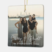 明メリーるいタイポグラフィカスタム写真家族 セラミックオーナメント (左)