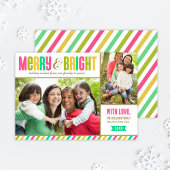 明メリーるいネオン色とストライプ写真 シーズンカード