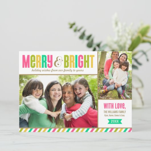 明メリーるいネオン色とストライプ写真 シーズンカード (スタンド正面)