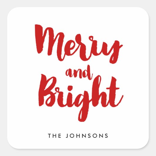 明メリーるいモダン赤と白 スクエアシール (正面)