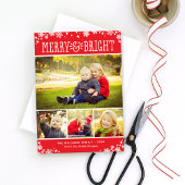 明メリーるいモダン赤のコラージュ シーズンカード