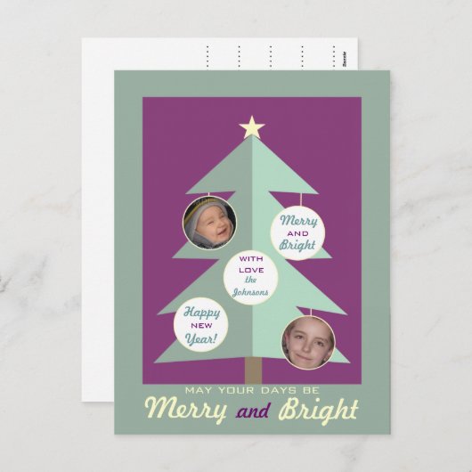 明メリーるい写パーソナライズされた真はがき シーズンポストカード (正面/裏面)