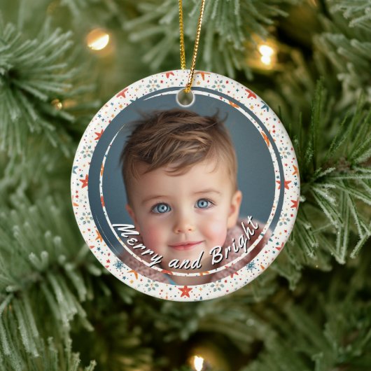 明メリーるい星のカスタム子の写真 セラミックオーナメント (ツリー)