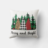 明メリーるい水牛のプレイド・ヒョウ・プリント・ツリー クッション (裏面)