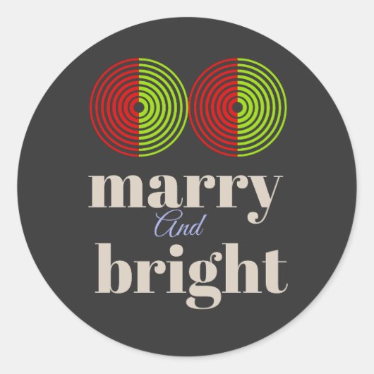 「明メリーるい祝と今の喜び ラウンドシール (正面)