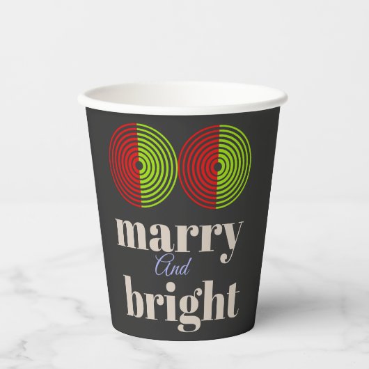 「明メリーるい祝と今の喜び 紙コップ (正面)