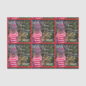 明メリーるい素朴雪だるま名赤いパターンかわいい 薄葉紙 (正面)