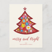 明メリーるい花カラフルクリスマスツリー シーズンポストカード (正面)