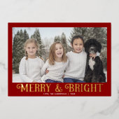 明メリーるい赤の金ゴールドモダン1枚 箔シーズンカード (正面)