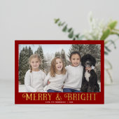 明メリーるい赤の金ゴールドモダン1枚 箔シーズンカード (立ち正面)