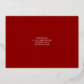 明メリーるい赤の金ゴールドモダン1枚 箔シーズンカード (裏面)