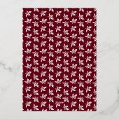 明メリーるい赤エレガントの写真金ゴールド 箔シーズンカード (裏面)