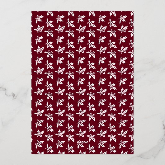 明メリーるい赤エレガントの写真金ゴールド 箔シーズンカード (裏面)