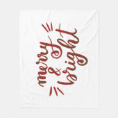 明メリーるい赤 フリースブランケット (正面)