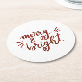 明メリーるい赤 ラウンドペーパーコースター (アングル)