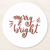 明メリーるい赤 ラウンドペーパーコースター (正面)