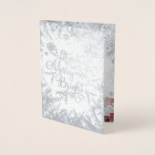 明メリーるい銀実在箔タイポグラフィ写真 箔カード (正面)