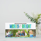 明メリーるい青と緑の色の写真 シーズンカード (スタンド正面)