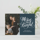 明メリーるい青の書道の写モダン真 シーズンカード (スタンド正面)