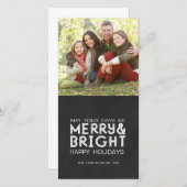 明メリーるい黒板の休日のフォトカード シーズンカード (正面/裏面)