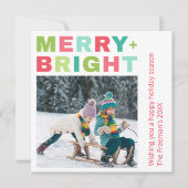 +明メリーるい1枚の写真クリスマスカード (正面)