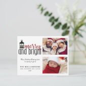 明メリーるい2フォトファミリークリスマスカード ポストカード (スタンド正面)