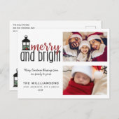 明メリーるい2フォトファミリークリスマスカード ポストカード (正面/裏面)