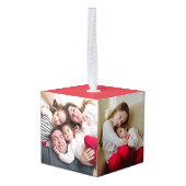 明メリーるい3フォトクリスマスオーナメント キューブオーナメント (裏面アングル)