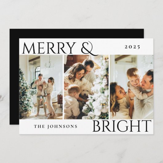 明メリーるい3フォトコラージホリデーカード シーズンカード (正面/裏面)