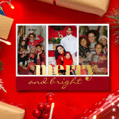 明メリーるい3枚のフォトレッドと金ゴールド 箔シーズンカード