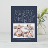 明メリーるい3枚の写真クリスマスカード シーズンカード (スタンド正面)