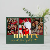 明メリーるい3枚の緑 箔シーズンカード (立ち正面)