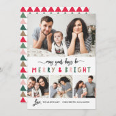 明メリーるい4フォトホリデーカード – 白 シーズンカード (正面/裏面)