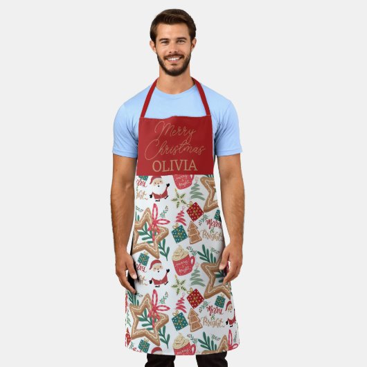 明メリーるい エプロン (着用した状態)