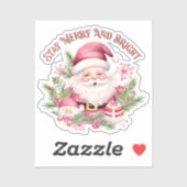 明メリーるい – ピンクサンタ シール (シート)