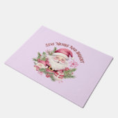 明メリーるい – ピンクサンタ ドアマット (アングル)